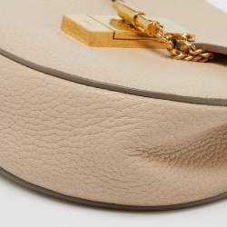 Pre Owned Chloe Cream Leather Small Drew Chain Crossbody Bag
