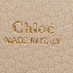 Pre Owned Chloe Cream Leather Small Drew Chain Crossbody Bag