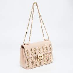 Pre Owned حقيبة كتف  كلوي السي جلد برتقالي مزخرفة بالكريستال متوسطة