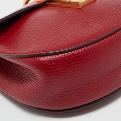 مملوكة مسبقًا Chloé Red Leather Mini Drew Chian Shoulder Bag