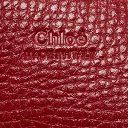 مملوكة مسبقًا Chloé Red Leather Mini Drew Chian Shoulder Bag