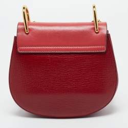 مملوكة مسبقًا Chloé Red Leather Mini Drew Chian Shoulder Bag