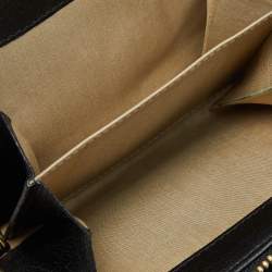 Chloe Black Leather Zip Compact Wallet