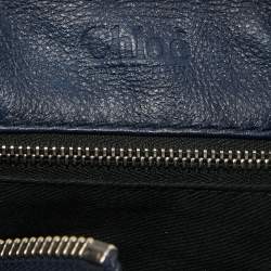 Pre Owned Chloe Blue Leather Medium Paddington Satchel