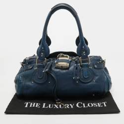 Pre Owned Chloe Blue Leather Medium Paddington Satchel