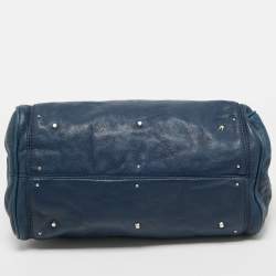Pre Owned Chloe Blue Leather Medium Paddington Satchel