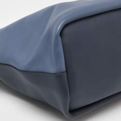 Pre Owned Chloe Two Tone Blue Leather Large Baylee Tote