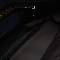 Pre Owned Chloe Two Tone Blue Leather Large Baylee Tote