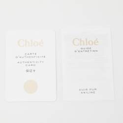 Pre Owned Chloe Blue/Tan Crocodile Embossed Leather, Suede and Leather Small Tess Crossbody Bag