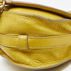 Pre Owned Chloe Yellow Leather Small Marcie Crossbody Bag