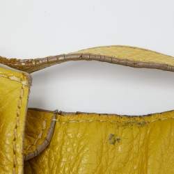 Pre Owned Chloe Yellow Leather Small Marcie Crossbody Bag