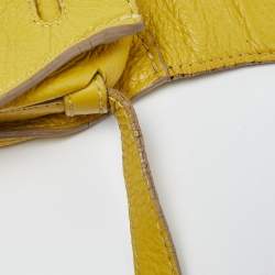 Pre Owned Chloe Yellow Leather Small Marcie Crossbody Bag