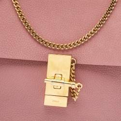 مملوكة مسبقًا Chloe Pink Leather Medium Drew Shoulder Bag