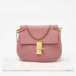 مملوكة مسبقًا Chloe Pink Leather Medium Drew Shoulder Bag