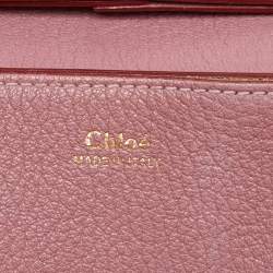 مملوكة مسبقًا Chloe Pink Leather Medium Drew Shoulder Bag