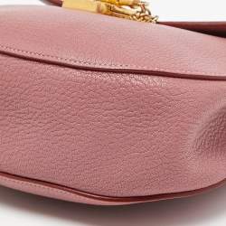 مملوكة مسبقًا Chloe Pink Leather Medium Drew Shoulder Bag