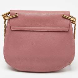 مملوكة مسبقًا Chloe Pink Leather Medium Drew Shoulder Bag