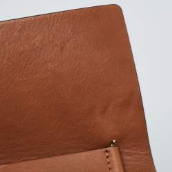 Pre Owned Chloe Beige/Tan Raffia and Leather Medium Drew Shoulder Bag