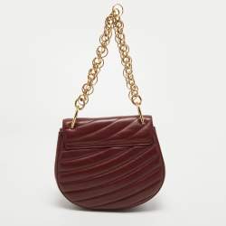 Chloe Red Quilted Leather Medium Drew Shoulder Bag