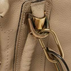 Pre Owned Chloe Beige Leather Medium Paraty Satchel