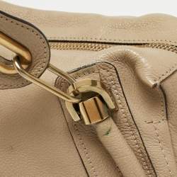 Pre Owned Chloe Beige Leather Medium Paraty Satchel