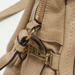 Pre Owned Chloe Beige Leather Medium Paraty Satchel