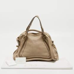 Pre Owned Chloe Beige Leather Medium Paraty Satchel