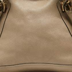 Pre Owned Chloe Beige Leather Medium Paraty Satchel