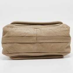Pre Owned Chloe Beige Leather Medium Paraty Satchel