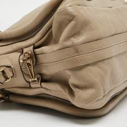 Pre Owned Chloe Beige Leather Medium Paraty Satchel