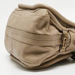 Pre Owned Chloe Beige Leather Medium Paraty Satchel