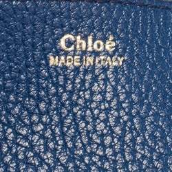 مملوك ة مسبقًا Chloe Blue Leather Medium Drew Shoulder Bag