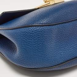 مملوكة مسبقًا Chloe Blue Leather Medium Drew Shoulder Bag