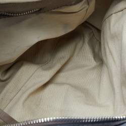 Pre Owned Chloe Blue/Metallic Denim and Leather Zip Satchel