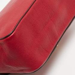 Pre Owned حقيبة كتف كلوي ألسي جلد أحمر صغيرة