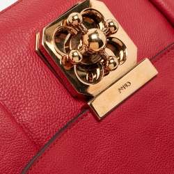 Pre Owned حقيبة كتف كلوي ألسي جلد أحمر صغيرة