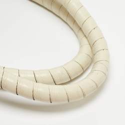 Chloe Beige/Cream Straw and Leather Medium Marcie Basket Bag