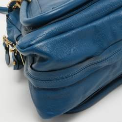 Chloe Blue Leather Medium Paraty Satchel