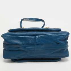Chloe Blue Leather Medium Paraty Satchel