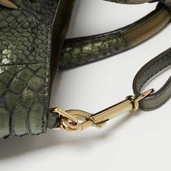 Pre Owned Chloe Green Python and Leather Ethel Tote