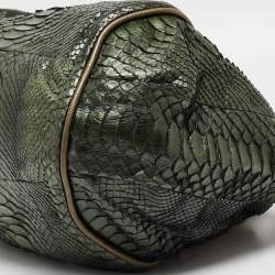 Pre Owned Chloe Green Python and Leather Ethel Tote