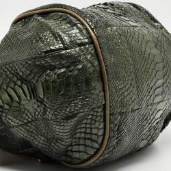 Pre Owned Chloe Green Python and Leather Ethel Tote