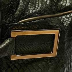 Pre Owned Chloe Green Python and Leather Ethel Tote