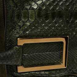 Pre Owned Chloe Green Python and Leather Ethel Tote