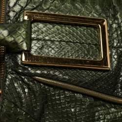 Pre Owned Chloe Green Python and Leather Ethel Tote