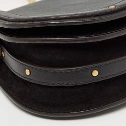 Pre Owned Chloe Black Leather Small Nile Bracelet Bag