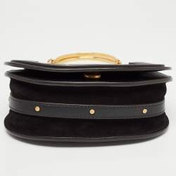 Pre Owned Chloe Black Leather Small Nile Bracelet Bag