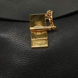 Chloe Black Leather Medium Drew Shoulder Bag