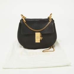 Chloe Black Leather Medium Drew Shoulder Bag