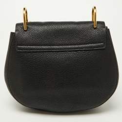 Chloe Black Leather Medium Drew Shoulder Bag